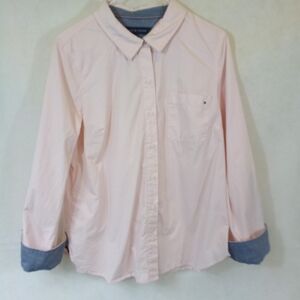 Tommy Hilfiger Pink L/S Button Down Casual Shirt Large